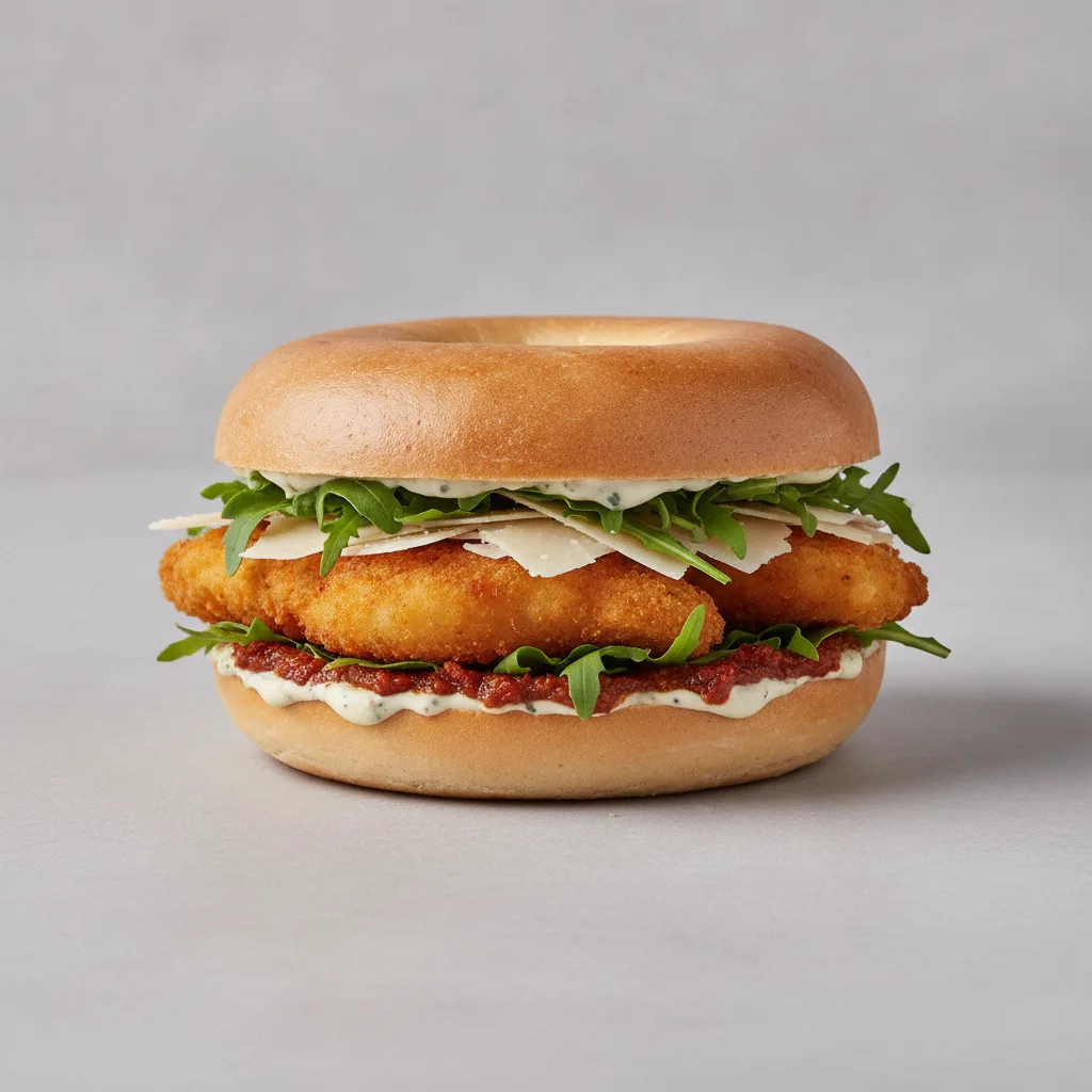 Chicken Parmigiana Bagel (Onion Bagel) Chicken Parmigiana Bagel (Onion Bagel)