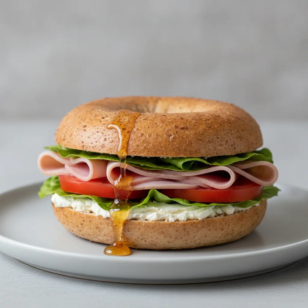 Turkey and Hot Honey Bagel (Whole Wheat Bagel) Turkey and Hot Honey Bagel (Whole Wheat Bagel)