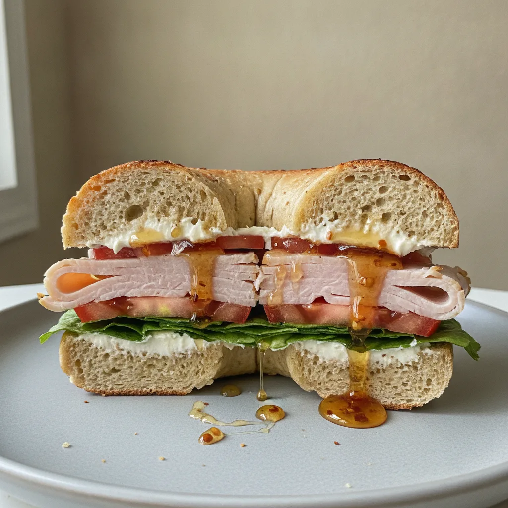 Turkey and Hot Honey Bagel (Gluten Free Bagel) Turkey and Hot Honey Bagel (Gluten Free Bagel)