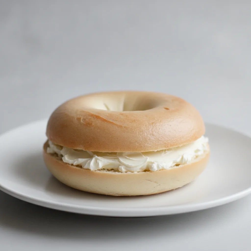Plain Cream Cheese Bagel (Plain Bagel) Plain Cream Cheese Bagel (Plain Bagel)