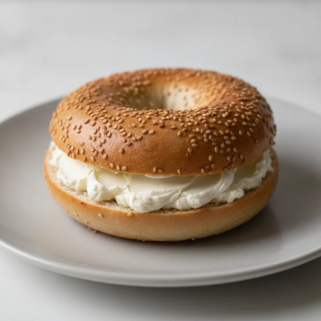Plain Cream Cheese Bagel (Sesame Bagel) Plain Cream Cheese Bagel (Sesame Bagel)