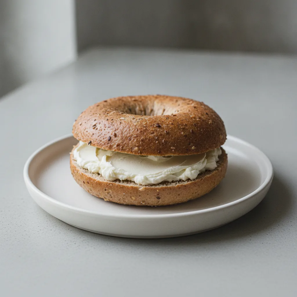 Plain Cream Cheese Bagel (Whole Wheat Bagel) Plain Cream Cheese Bagel (Whole Wheat Bagel)