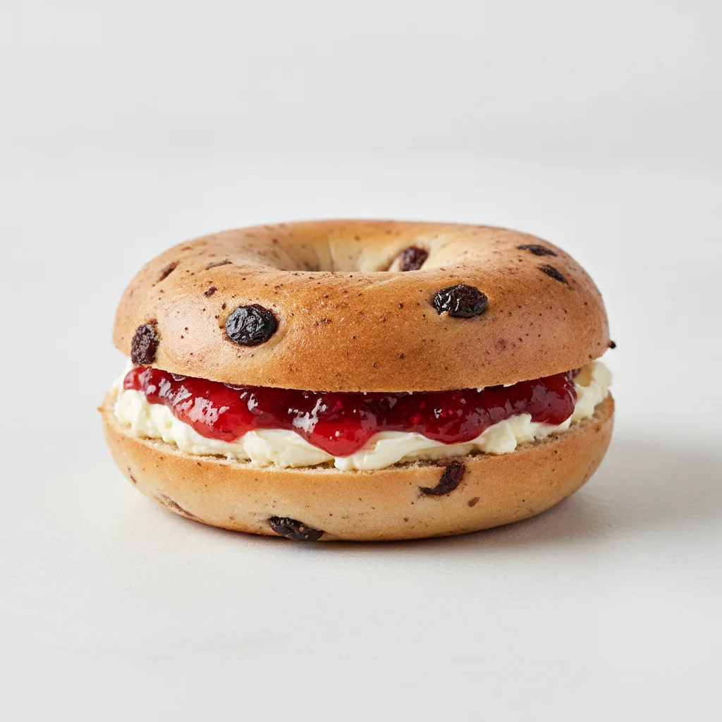 Butter and Jam Bagel (Cinnamon Raisin Bagel, Whipped Butter, Strawberry Jam) Butter and Jam Bagel (Cinnamon Raisin Bagel, Whipped Butter, Strawberry Jam)