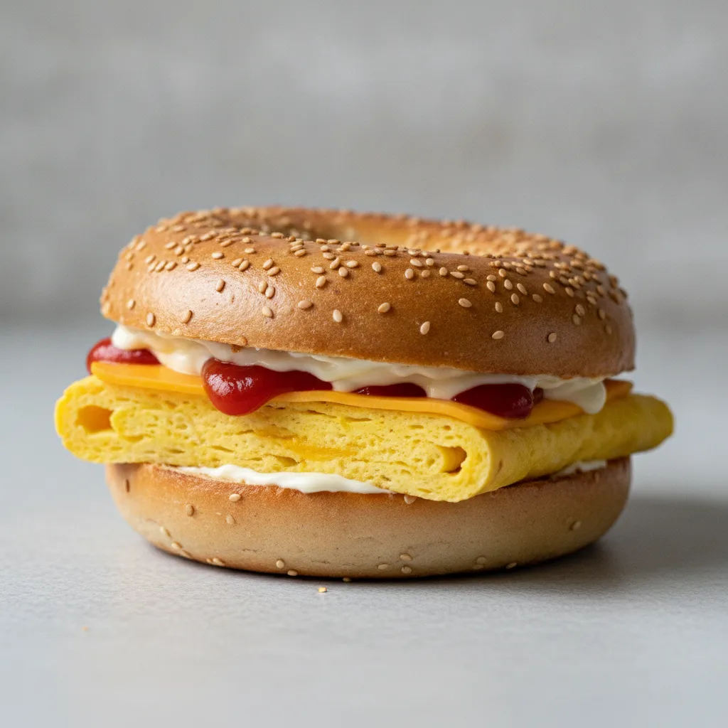 Egg and Cheese Bagel (Sesame Bagel) Egg and Cheese Bagel (Sesame Bagel)