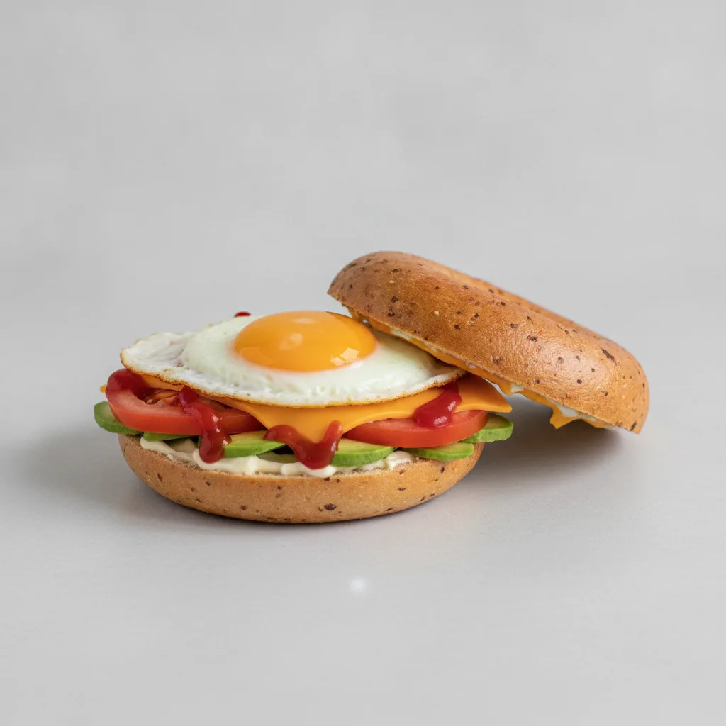 Avocado and Cheese Bagel (Gluten Free Bagel) Avocado and Cheese Bagel (Gluten Free Bagel)