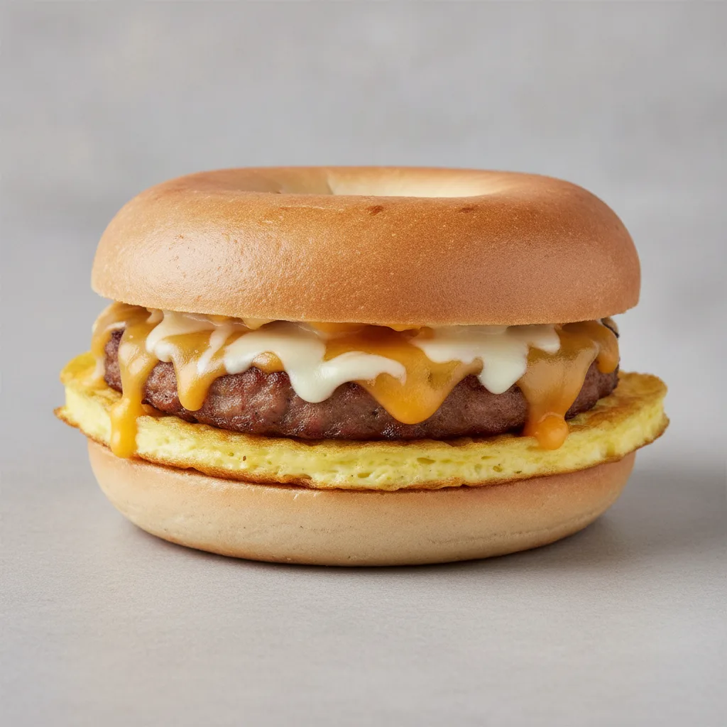 4 Cheese and Sausage Bagel (Plain Bagel) 4 Cheese and Sausage Bagel (Plain Bagel)