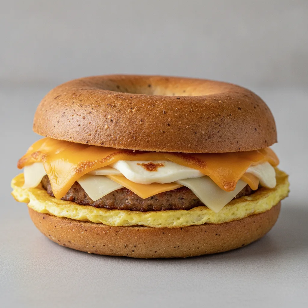 4 Cheese and Sausage Bagel (Gluten Free Bagel) 4 Cheese and Sausage Bagel (Gluten Free Bagel)