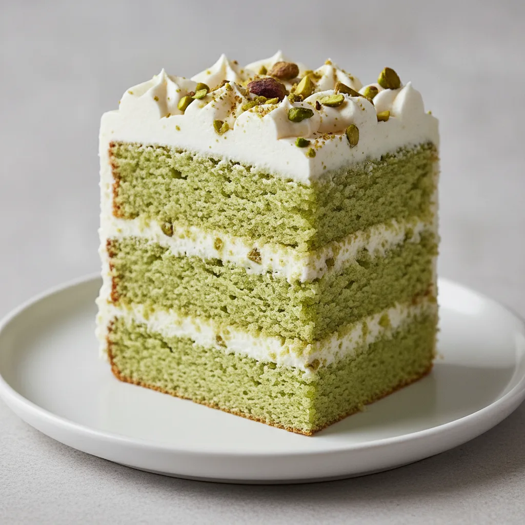 Pistachio Cake Slice