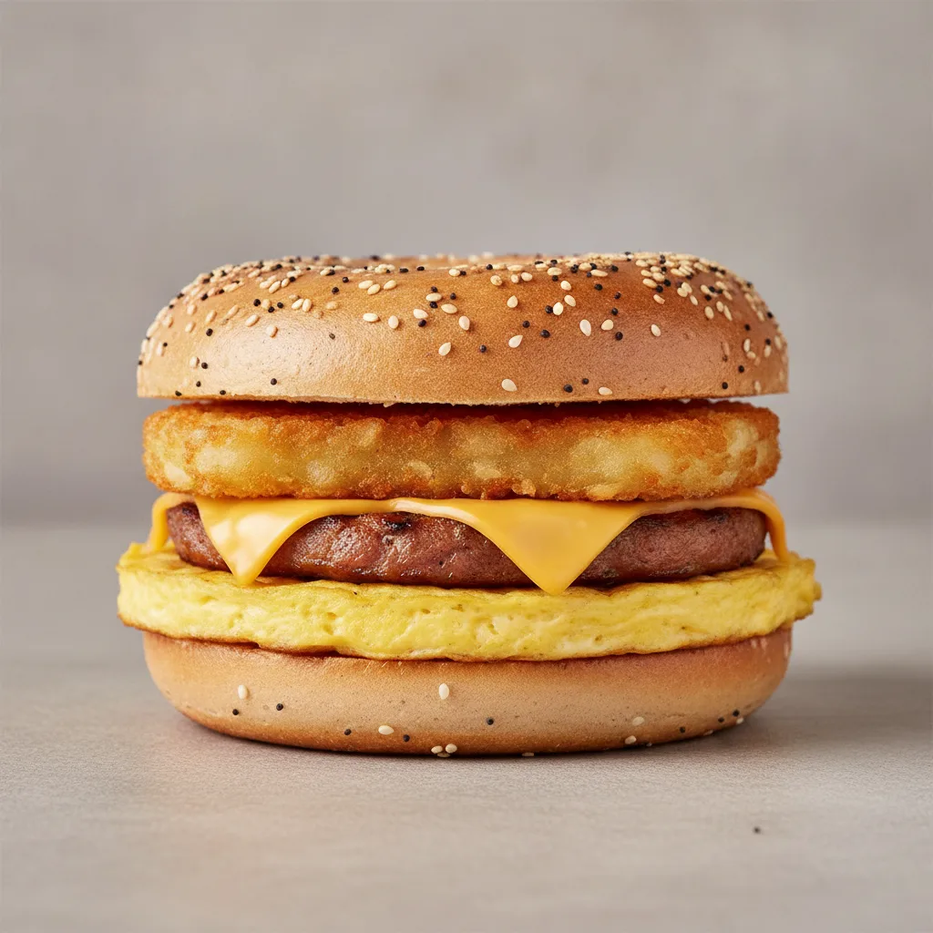 Breakfast Sandwich on a Bagel - Pork Sausage
