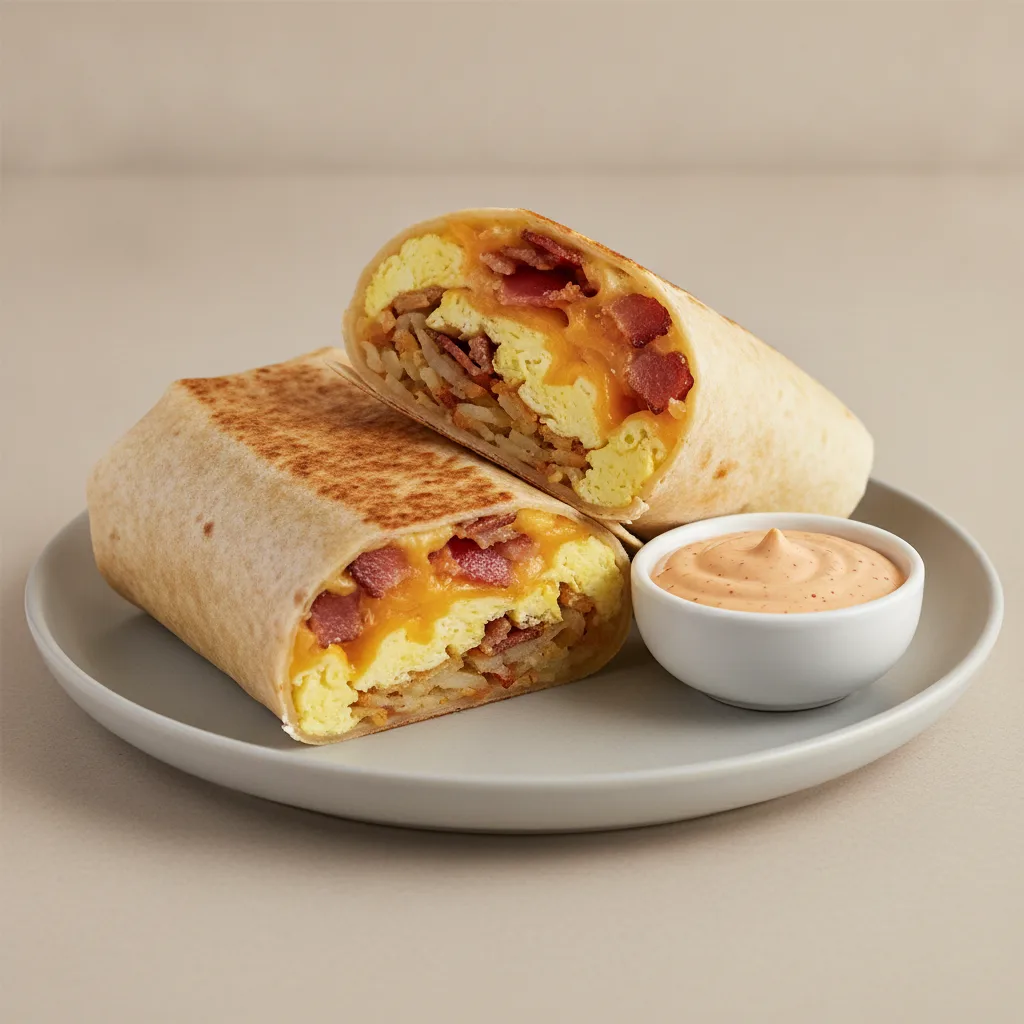 Breakfast Burrito - Thick Cut Bacon + Chipotle Mayo