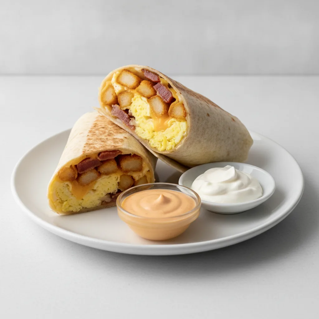 Breakfast Burrito - Thick Cut Bacon + Sour Cream