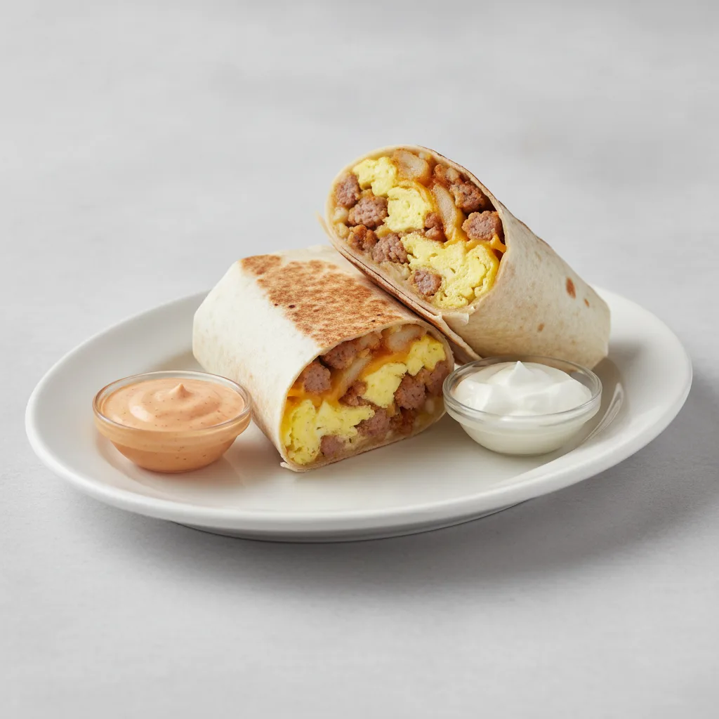 Breakfast Burrito - Pork Sausage + Sour Cream
