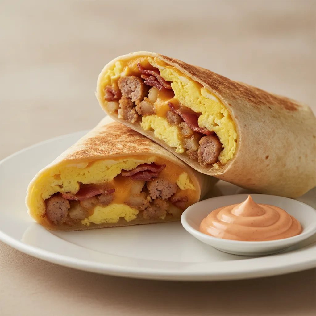 Breakfast Burrito - Pork Sausage & Thick Cut Bacon