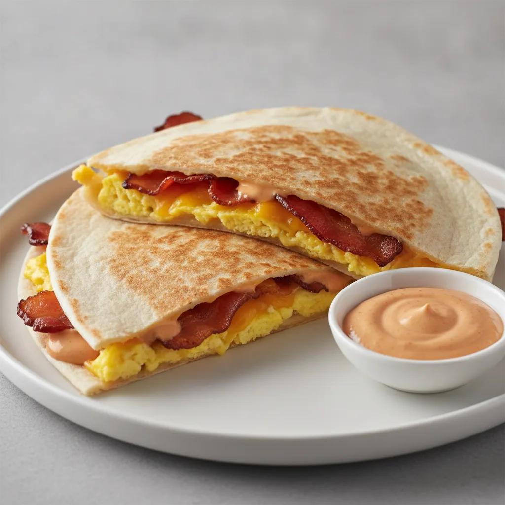Breakfast Quesadilla - Thick Cut Bacon + Chipotle Mayo