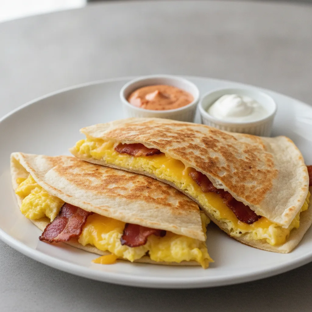 Breakfast Quesadilla - Thick Cut Bacon + Sour Cream