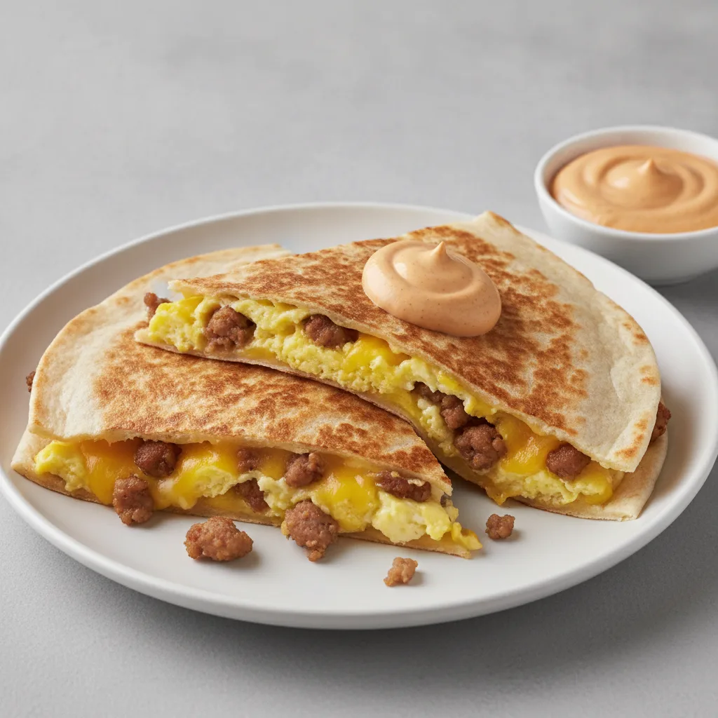 Breakfast Quesadilla - Pork Sausage + Chipotle Mayo