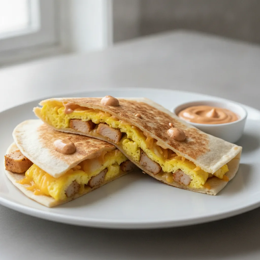 Breakfast Quesadilla - Turkey + Chipotle Mayo