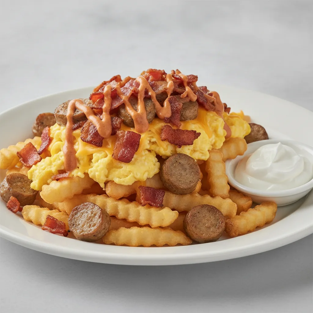 Loaded Breakfast Fries + Sour Cream