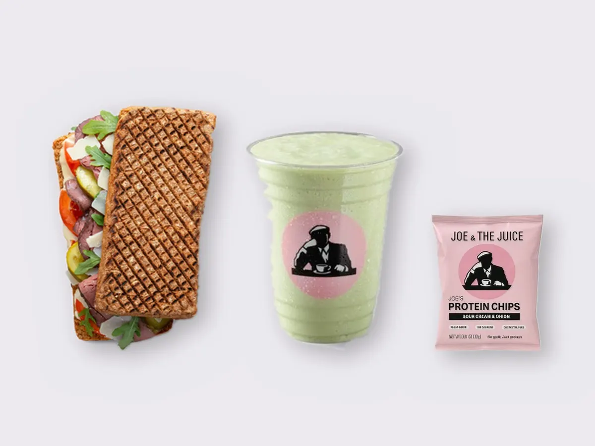 The Ultimate JOE Trio — The Steak, Avo Shake, JOE's Protein Chips