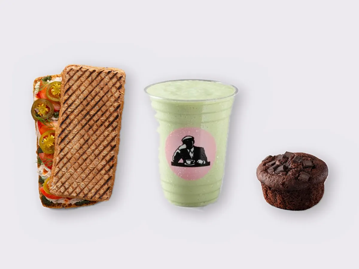 The Ultimate JOE Trio — Spicy Tuna Sandwich, Avo Shake, Chocolate Muffin The Ultimate JOE Trio — Spicy Tuna Sandwich, Avo Shake, Chocolate Muffin