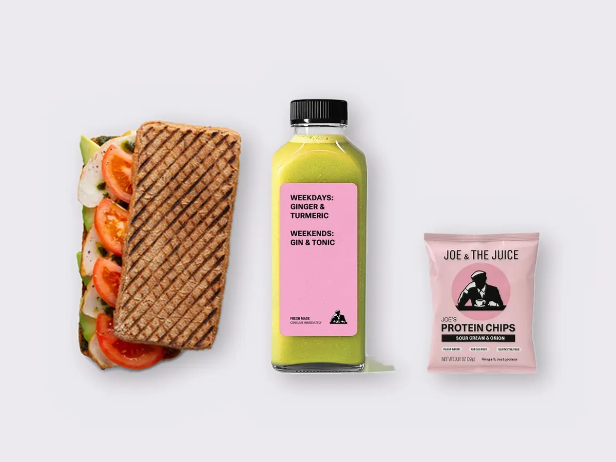 The Ultimate JOE Trio — JOE's Club Sandwich, Green Sport, JOE's Protein Chips The Ultimate JOE Trio — JOE's Club Sandwich, Green Sport, JOE's Protein Chips