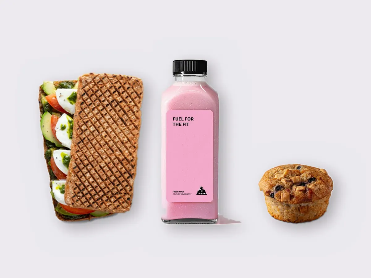 The Ultimate JOE Trio — Avocado Sandwich, Power Shake, Blueberry Muffin The Ultimate JOE Trio — Avocado Sandwich, Power Shake, Blueberry Muffin