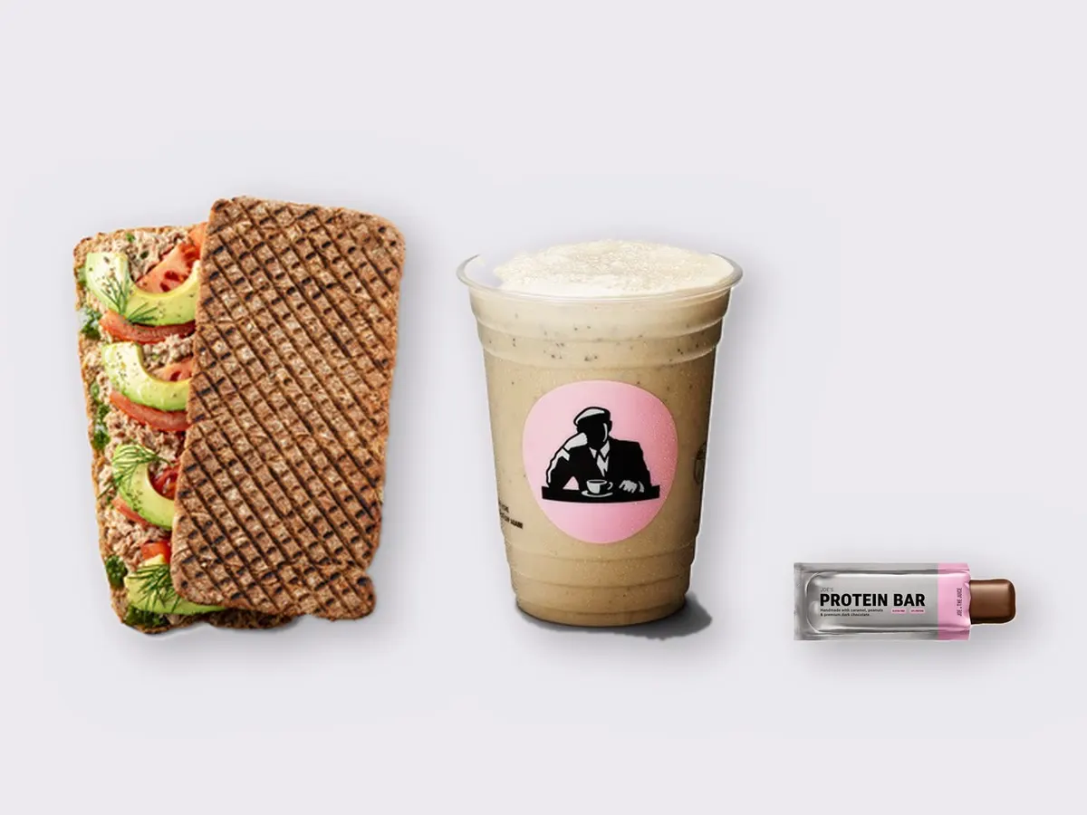 The Ultimate JOE Trio — Tunacado Sandwich, Coffee Shake, JOE's Protein Bar The Ultimate JOE Trio — Tunacado Sandwich, Coffee Shake, JOE's Protein Bar