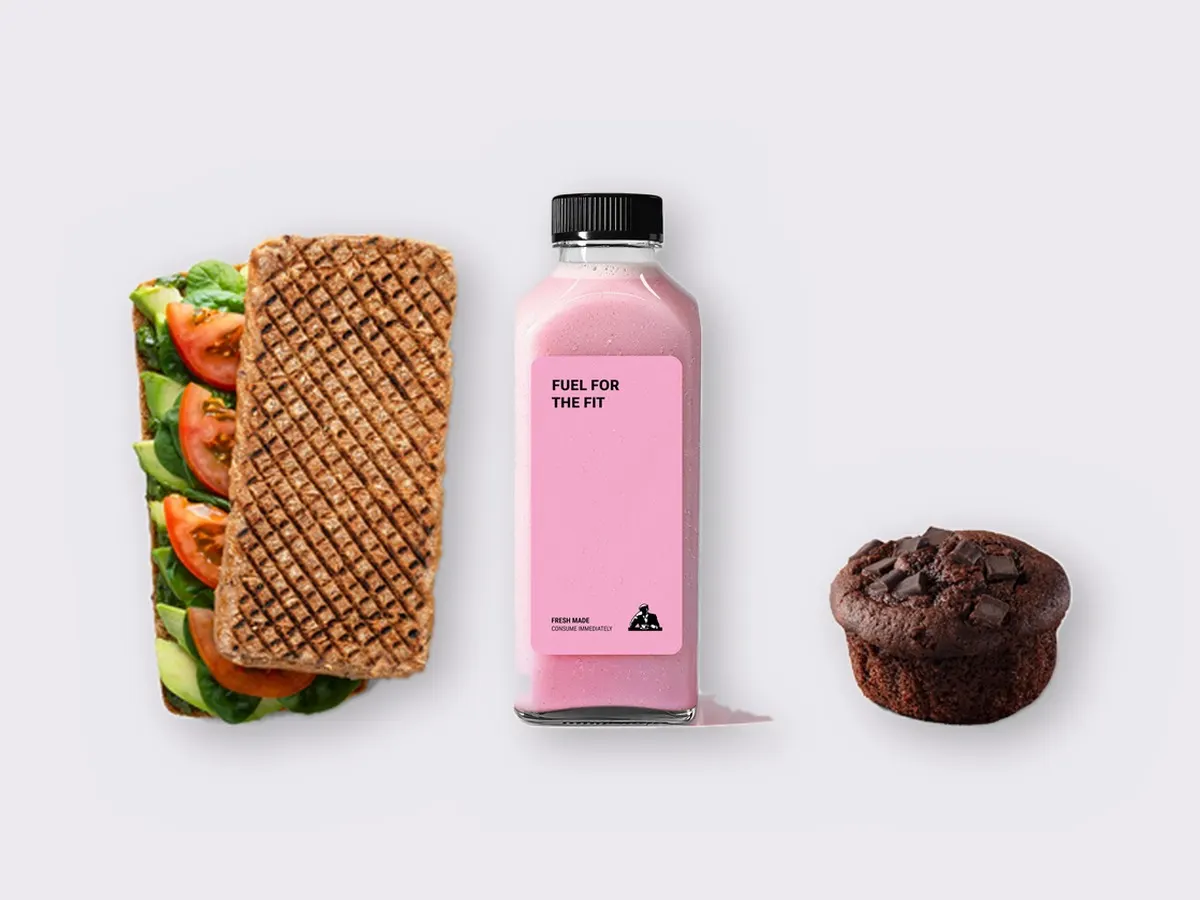 The Ultimate JOE Trio — DF Avocado Sandwich, Power Shake, Chocolate Muffin The Ultimate JOE Trio — DF Avocado Sandwich, Power Shake, Chocolate Muffin