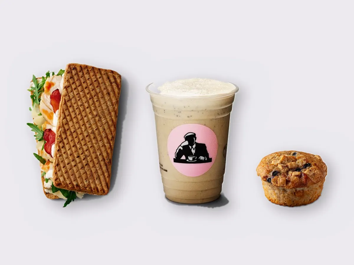 The Ultimate JOE Trio — JOE's Spicy Caesar, Coffee Shake, Blueberry Muffin