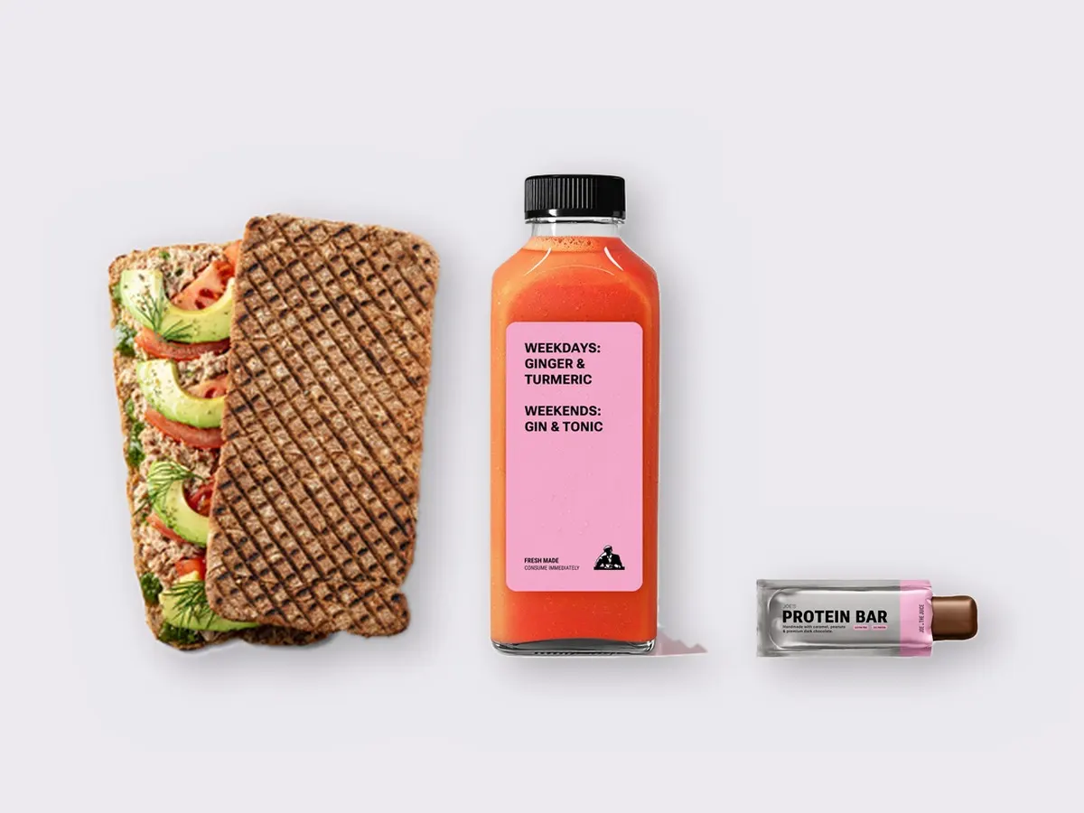 The Ultimate JOE Trio — Tunacado Sandwich, Pick Me Up, JOE's Protein Bar