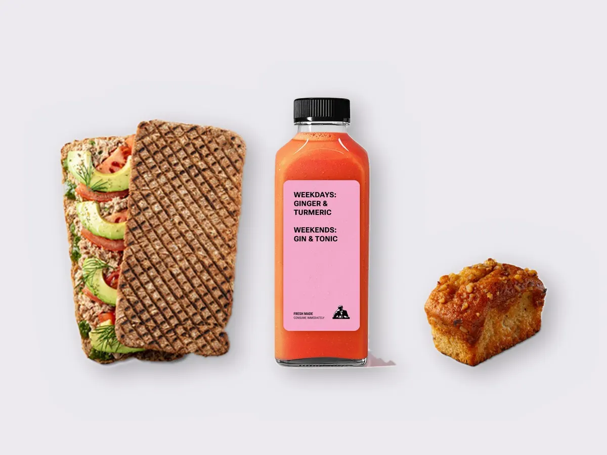 The Ultimate JOE Trio — Tunacado Sandwich, Pick Me Up, Banana Bread