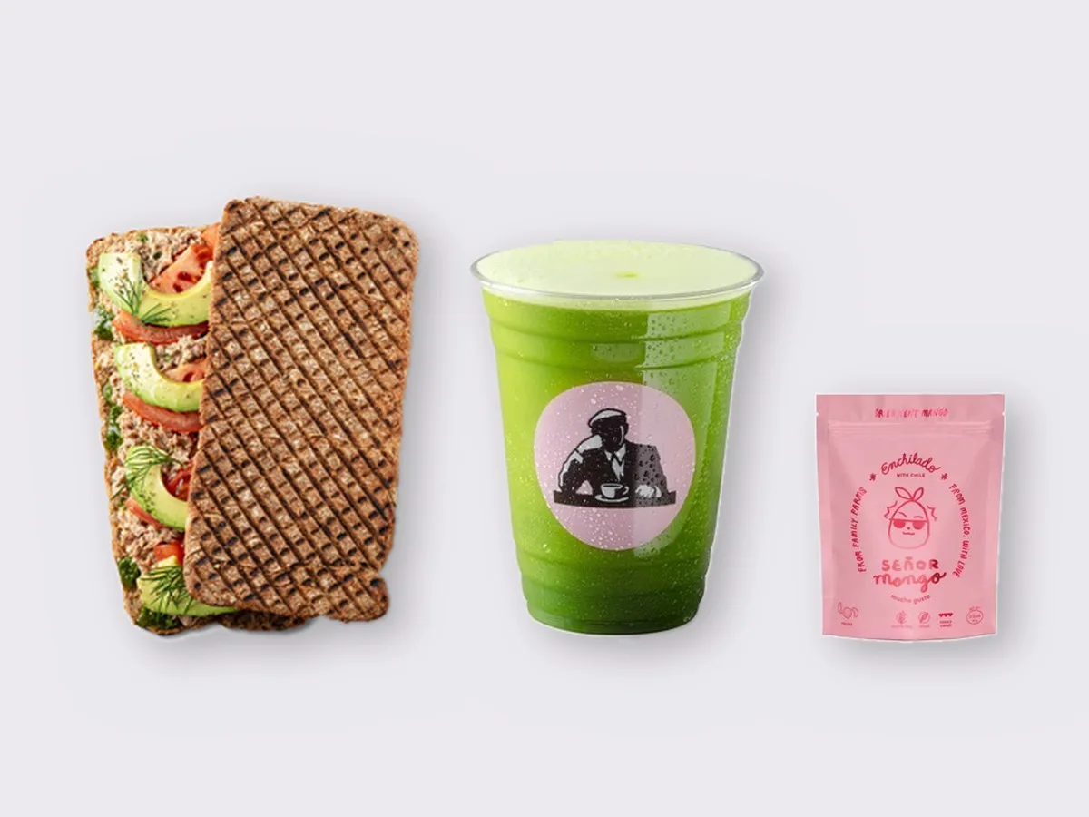 The Ultimate JOE Trio — Tunacado Sandwich, Green Tonic, Tangy Mango Bites