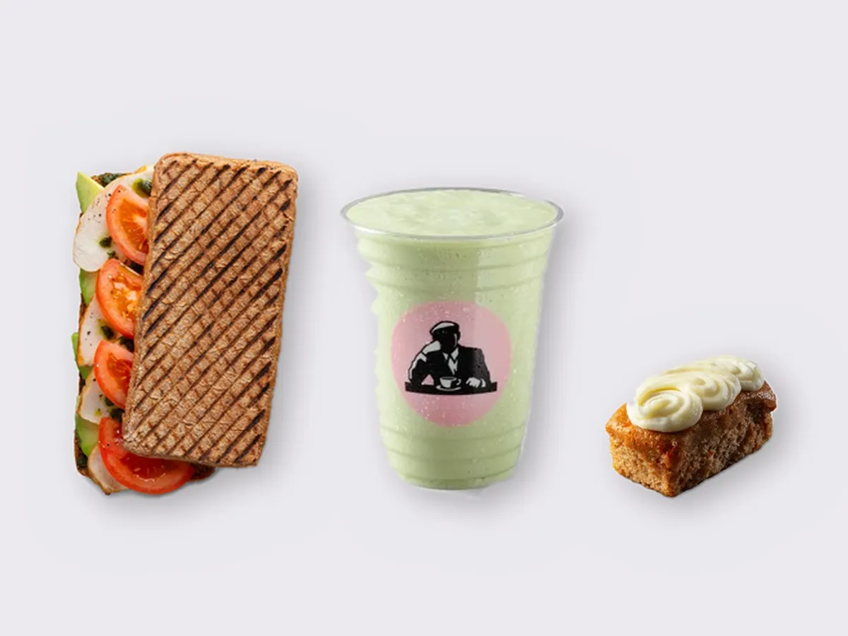 The Ultimate JOE Trio — JOE's Club Sandwich, Avo Shake, Carrot Cake