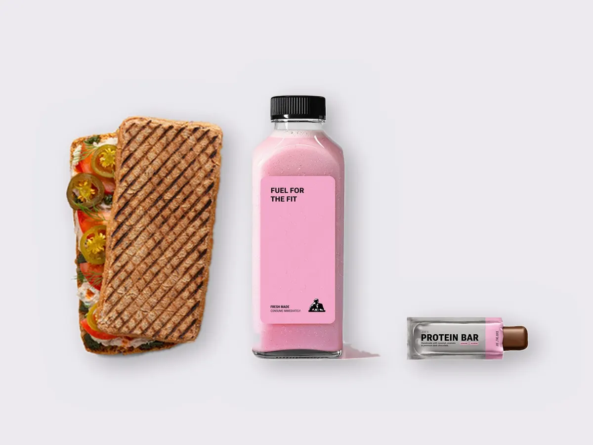 The Ultimate JOE Trio — Spicy Tuna Sandwich, Power Shake, JOE's Protein Bar