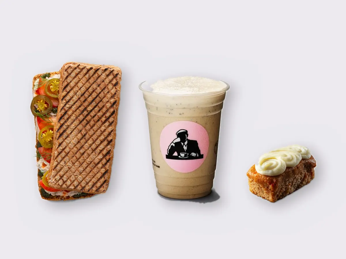 The Ultimate JOE Trio — Spicy Tuna Sandwich, Coffee Shake, Carrot Cake