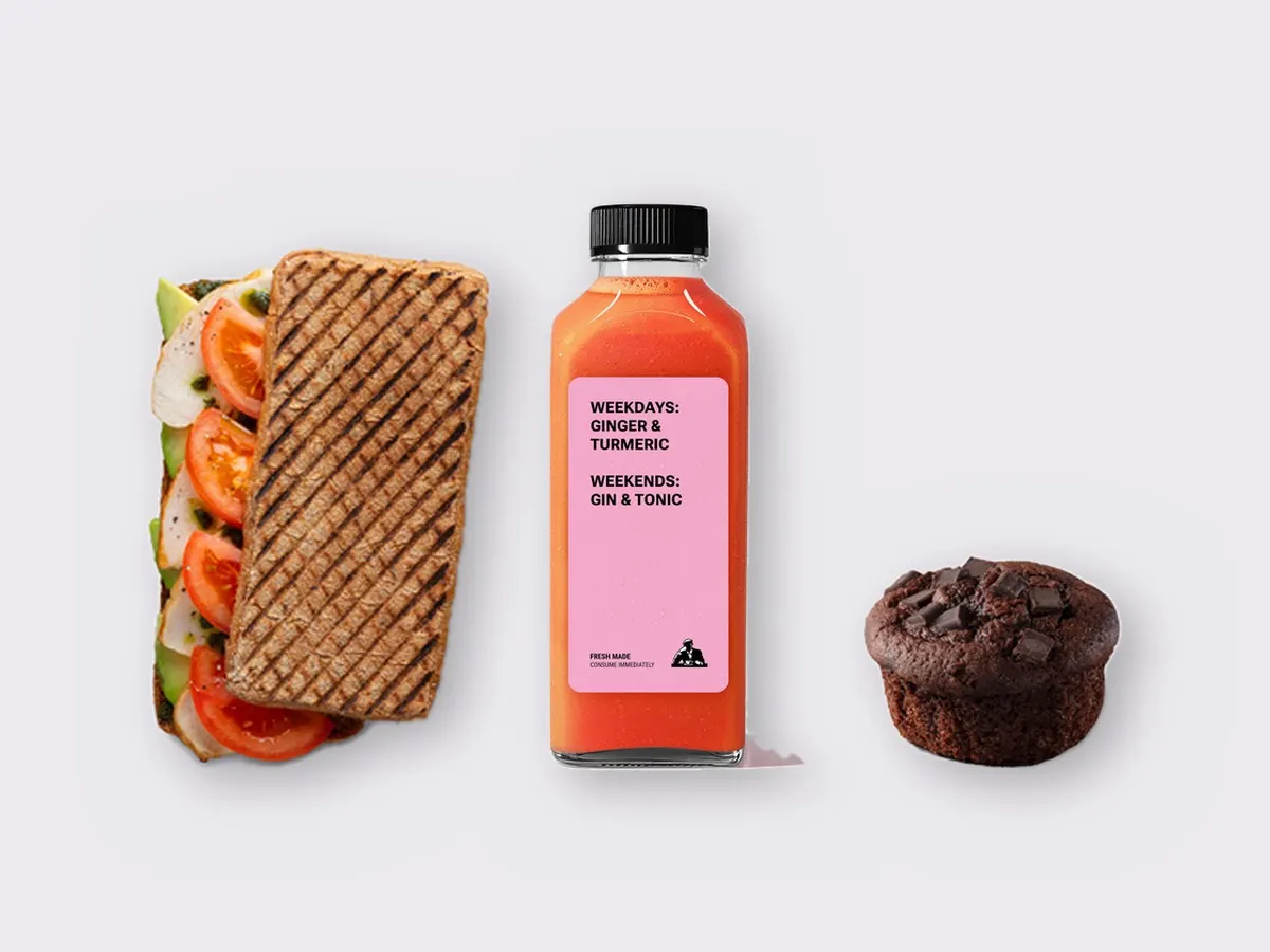 The Ultimate JOE Trio — JOE's Club Sandwich, Pick Me Up, Chocolate Muffin