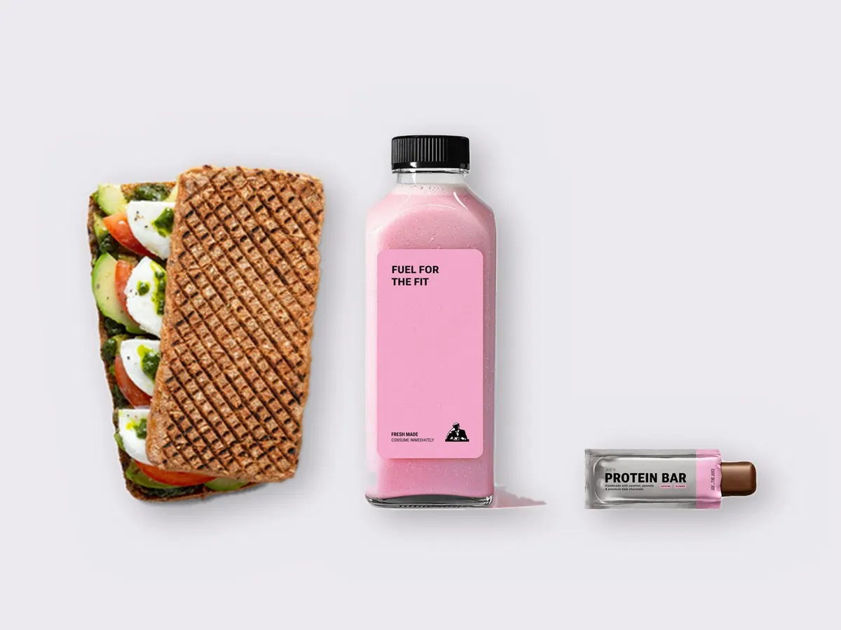 The Ultimate JOE Trio — Avocado Sandwich, Power Shake, JOE's Protein Bar