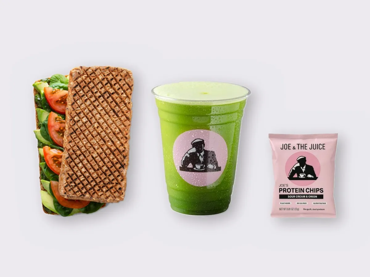 The Ultimate JOE Trio — DF Avocado Sandwich, Green Tonic, Protein Chips
