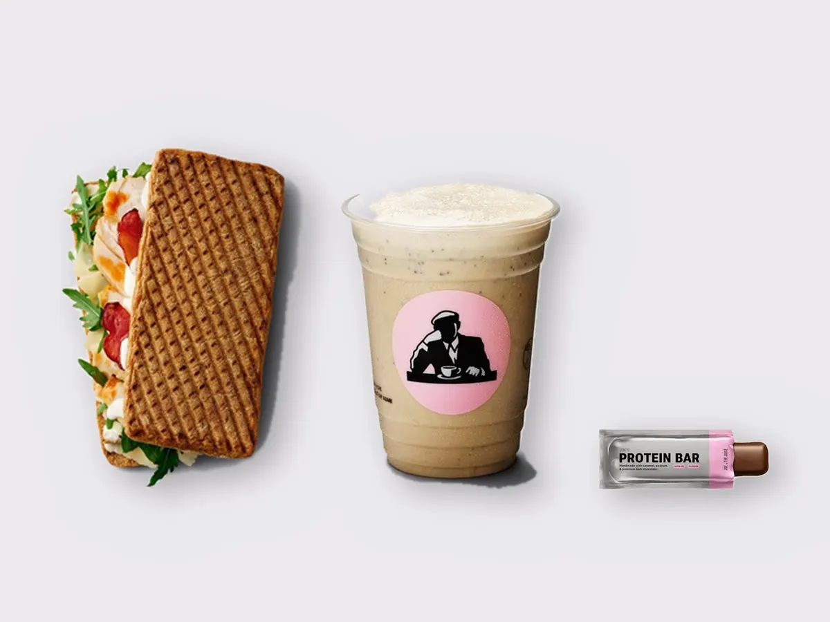 The Ultimate JOE Trio — JOE's Spicy Caesar, Coffee Shake, JOE's Protein Bar The Ultimate JOE Trio — JOE's Spicy Caesar, Coffee Shake, JOE's Protein Bar