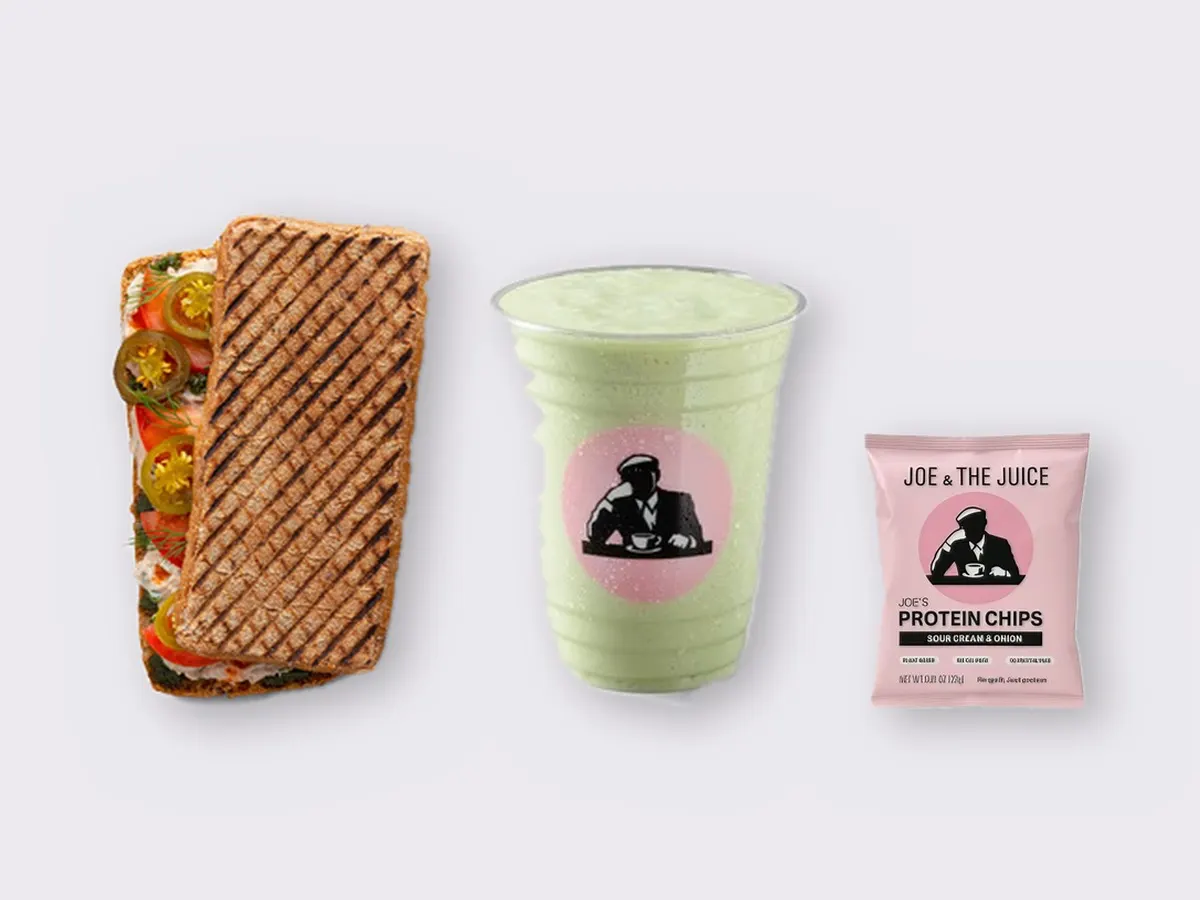The Ultimate JOE Trio — Spicy Tuna Sandwich, Avo Shake, JOE's Protein Chips The Ultimate JOE Trio — Spicy Tuna Sandwich, Avo Shake, JOE's Protein Chips