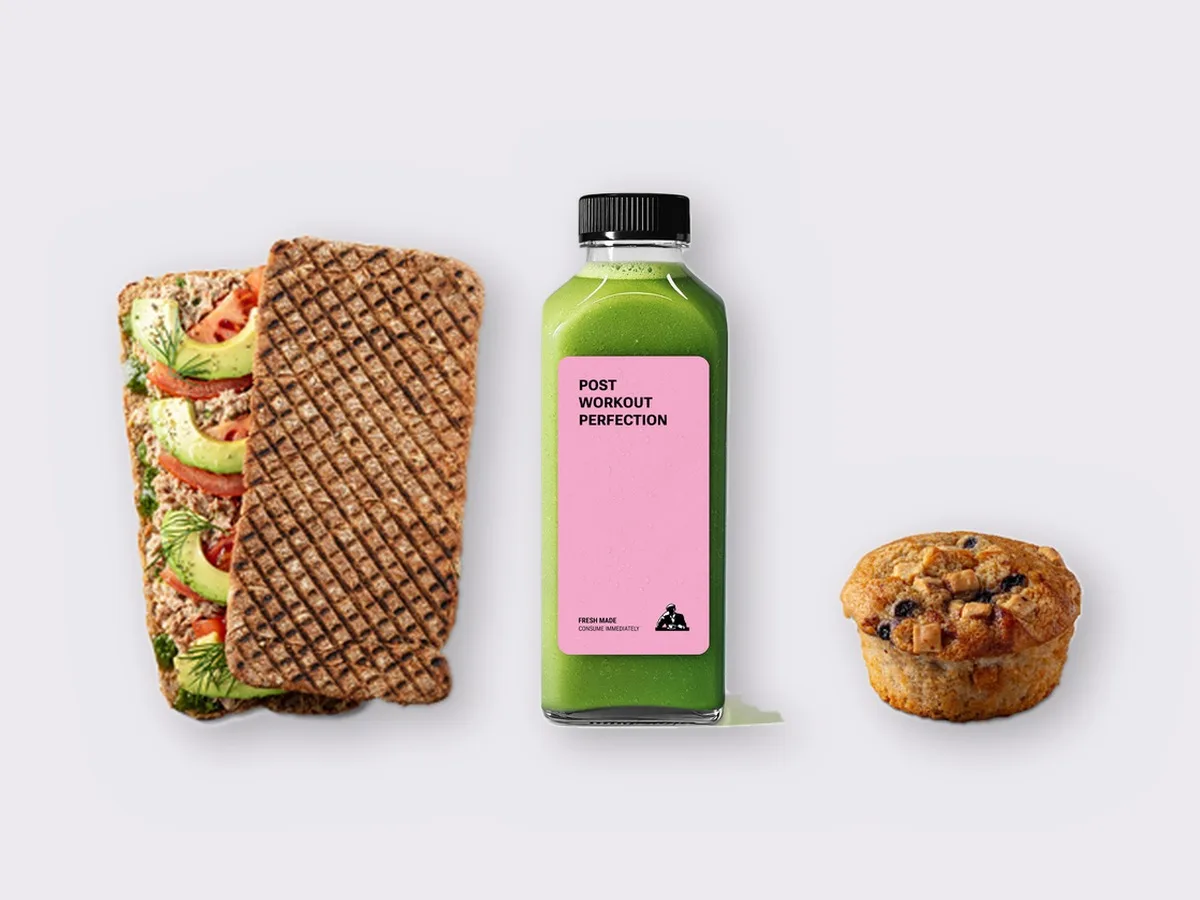 The Ultimate JOE Trio — Tunacado Sandwich, Prince of Green, Blueberry Muffin The Ultimate JOE Trio — Tunacado Sandwich, Prince of Green, Blueberry Muffin