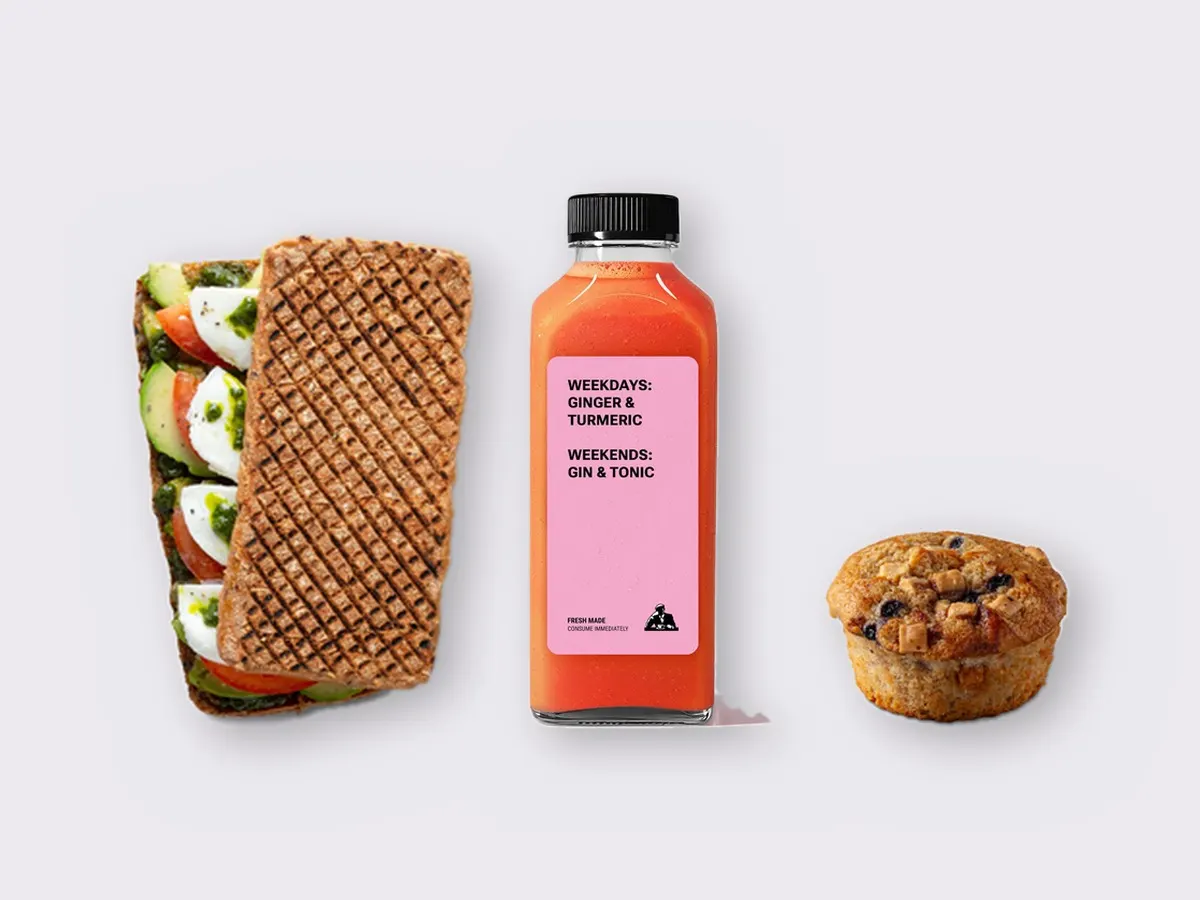 The Ultimate JOE Trio — Avocado Sandwich, Pick Me Up, Blueberry Muffin The Ultimate JOE Trio — Avocado Sandwich, Pick Me Up, Blueberry Muffin