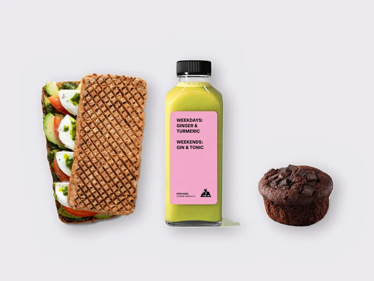 The Ultimate JOE Trio — Avocado Sandwich, Green Sport, Chocolate Muffin The Ultimate JOE Trio — Avocado Sandwich, Green Sport, Chocolate Muffin