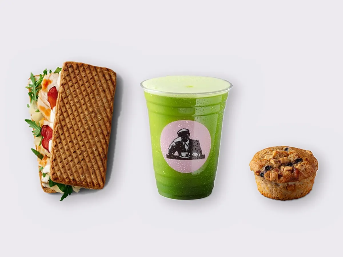 The Ultimate JOE Trio — JOE's Spicy Caesar, Green Tonic, Blueberry Muffin The Ultimate JOE Trio — JOE's Spicy Caesar, Green Tonic, Blueberry Muffin