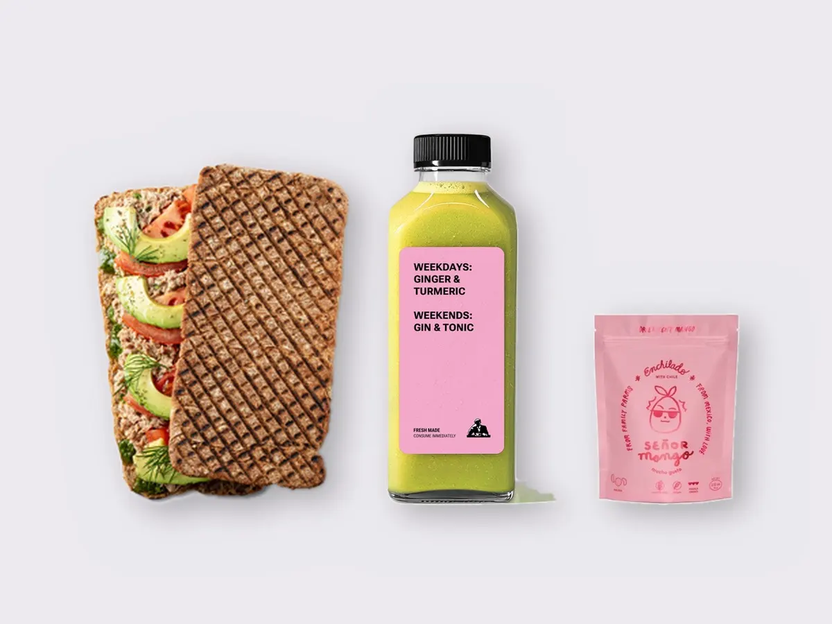 The Ultimate JOE Trio — Tunacado Sandwich, Green Sport, Tangy Mango Bites The Ultimate JOE Trio — Tunacado Sandwich, Green Sport, Tangy Mango Bites