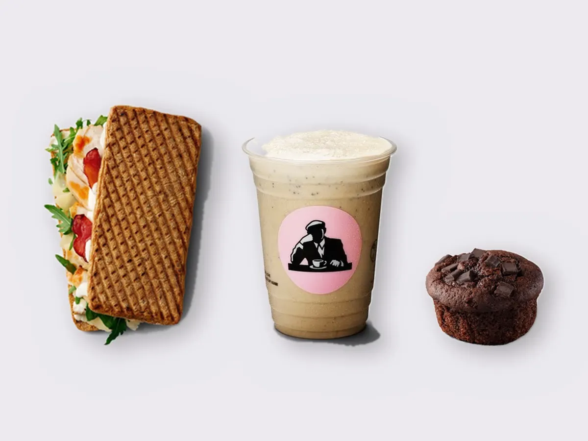 The Ultimate JOE Trio — JOE's Spicy Caesar, Coffee Shake, Chocolate Muffin