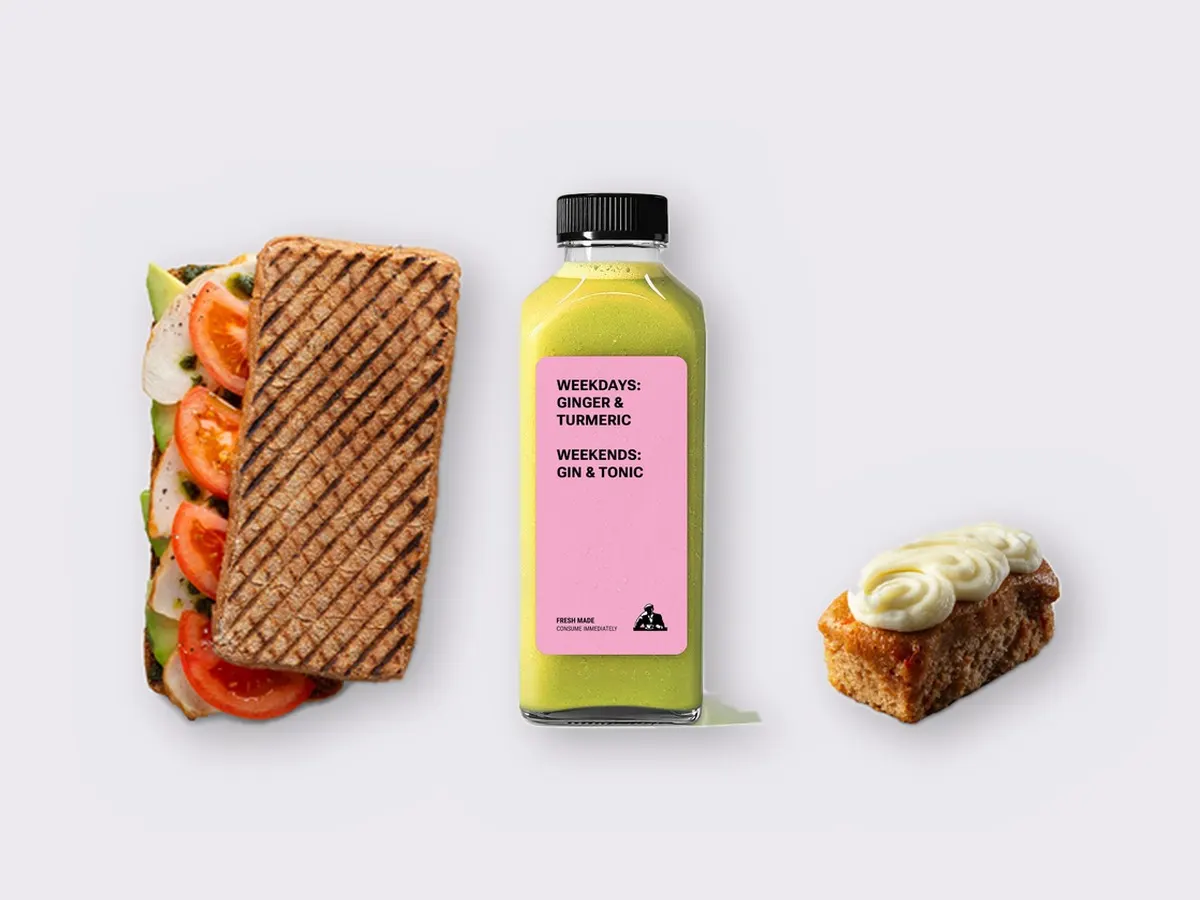 The Ultimate JOE Trio — JOE's Club Sandwich, Green Sport, Carrot Cake