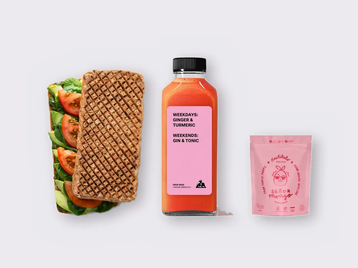 The Ultimate JOE Trio — DF Avocado Sandwich, Pick Me Up, Tangy Mango Bites