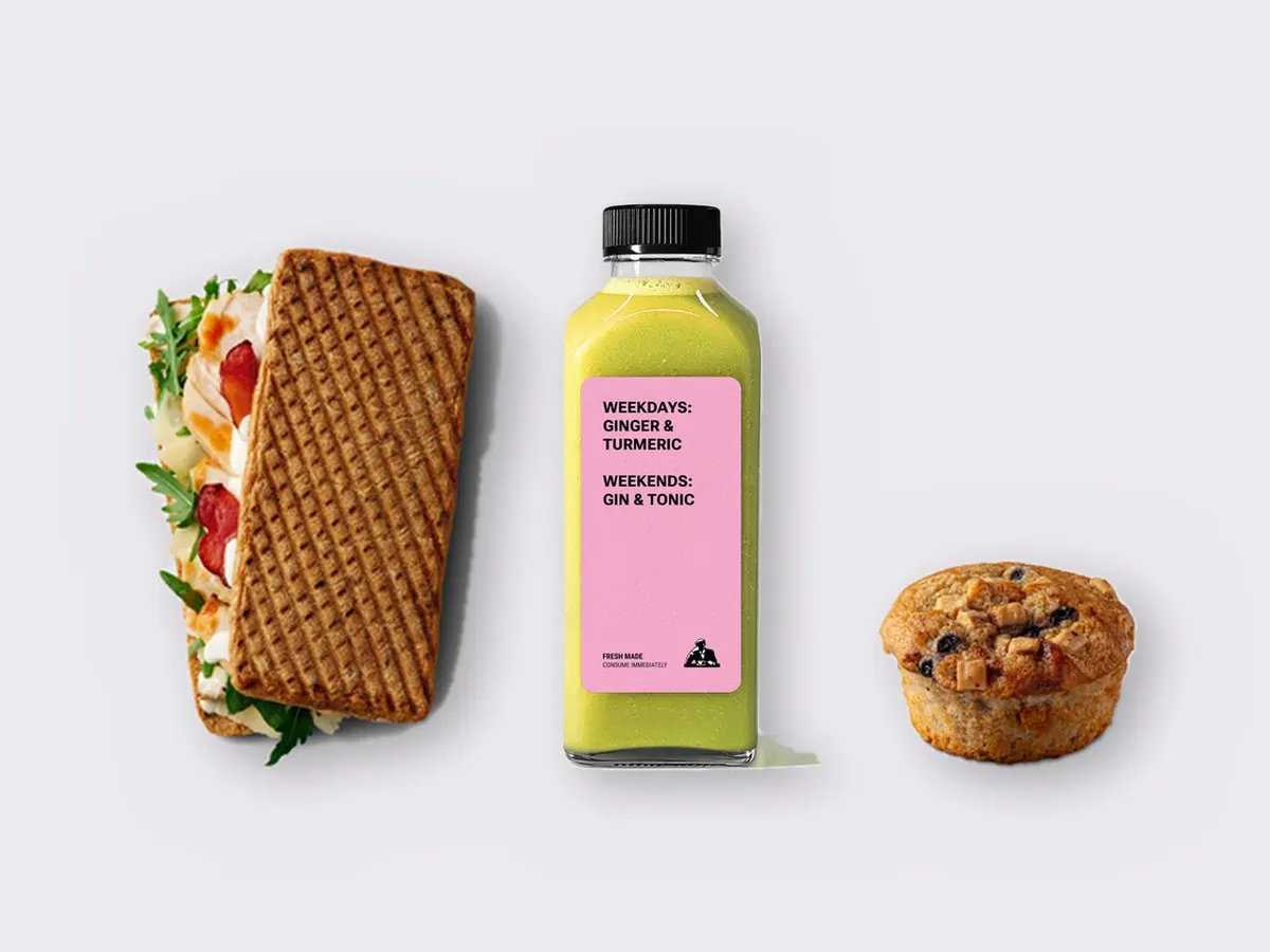 The Ultimate JOE Trio — JOE's Spicy Caesar, Green Sport, Blueberry Muffin