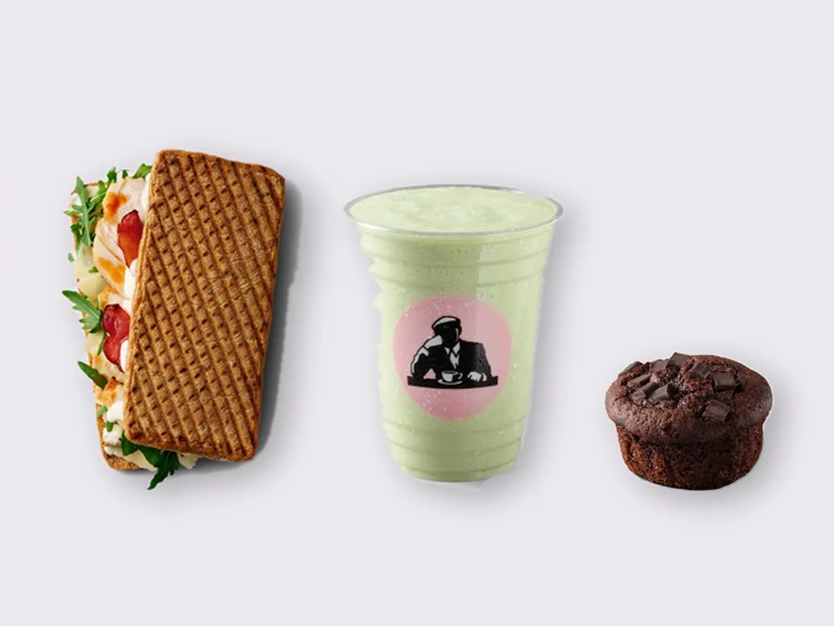 The Ultimate JOE Trio — JOE's Spicy Caesar, Avo Shake, Chocolate Muffin